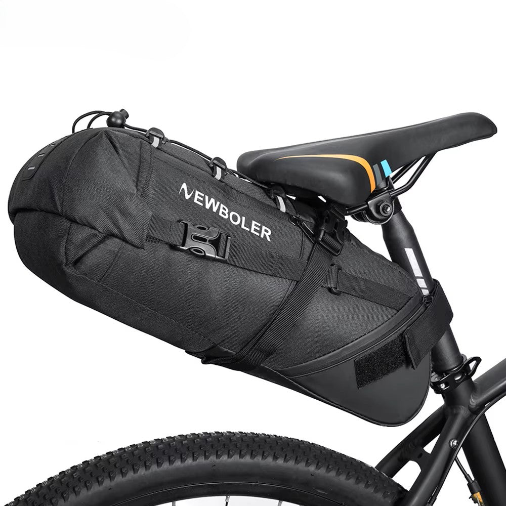 Sacoche de selle vélo CycloPack noire, vue de profil